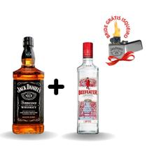 Jack Daniel's Old com Beafeeter whiskey isqueiro zimpo