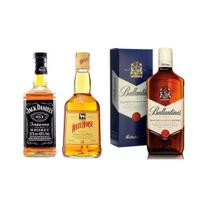 Jack Daniels 375ml + White Horse 500ml + Escocês 750ml