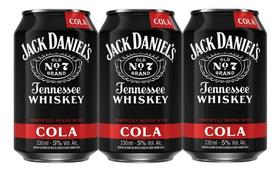 Jack Daniels Old Nº 7 Cola Lata 330 Ml - Kit Com 3 Unidades