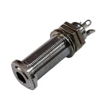 Jack P10 Blindado Cilíndrico Fêmea Metal Cromado Unidade