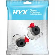 Jack P10 Fêmea Mono e Estéreo Com Trava HJ066 HYX - PCT / 2 Jack P10 Fêmea Mono e Estéreo Com Trava HJ066 HYX - PCT / 2