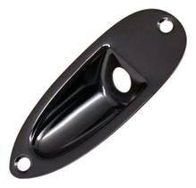 Jack plate canoa p/ guitarra ronsani p-10 strato preto 670 Jack plate canoa p/ guitarra ronsani p-10 strato preto 670