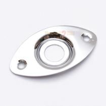 Jack plate de metal oval custom sound cromado Jack plate de metal oval custom sound cromado