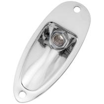 Jack Plate Estilo Canoa Stratocaster Com Conector P10 Mono