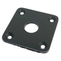 Jack plate guitarra quadrado Reto PRETO plástico PLJC BLK