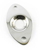 Jack plate para guitarra ronsani oval cromo 547 Jack plate para guitarra ronsani oval cromo 547
