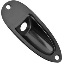 Jack Plate Preto Estilo Canoa Para Guitarra Stratocaster Jack Plate Preto Estilo Canoa Para Guitarra Stratocaster