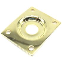 Jack plate retangular Metal Dourado guitarra baixo LJC 1un Jack plate retangular Metal Dourado guitarra baixo LJC 1un