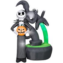 Jack Skellington inflável Gemmy 228488 com fonte de Halloween