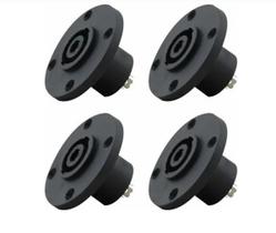 Jack speakon 8 vias p/painel redondo com trava - emb 04 pçs Jack speakon 8 vias p/painel redondo com trava - emb 04 pçs