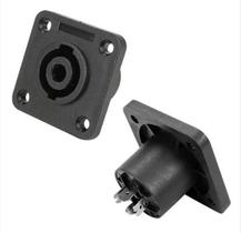 Jack Speakon Femea 8 Vias P/ Painel Quadrado - Emb -4 Pçs Jack Speakon Femea 8 Vias P/ Painel Quadrado - Emb -4 Pçs