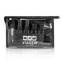 Jacki design kit de frascos para viagem 10 peças preto Jacki design kit de frascos para viagem 10 peças preto