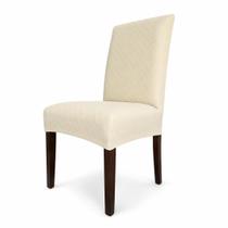 Jacquard - Capa de Cadeira Linha Clássica - Creme Jacquard - Capa de Cadeira Linha Clássica - Creme