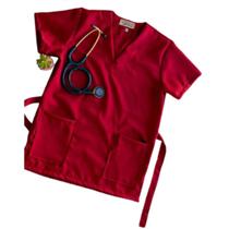 Jaleco Camisa Scrub Hospitalar Enfermeira Médico Uniforme - Avental 8 - Outlet.PlusSize