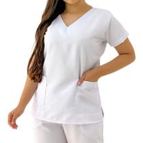 Jaleco Camisa Scrub Hospitalar Enfermeira Médico Uniforme - Avental 8
