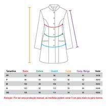 Jaleco com Decote Premium Feminino Acinturado