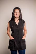 Jaleco Elisa - Preto - Estilo e Conforto