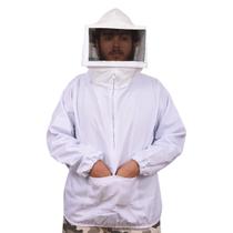 Jaleco Em Brim Apicultor Com Máscara E Chapéu Branco T.unico