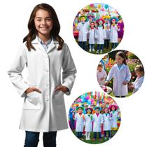 Jaleco Escolar Infantil Branco Uniforme para Educação Infantil Tamanho 06 Jaleco Escolar Infantil Branco Uniforme para Educação Infantil Tamanho 06