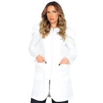 Jaleco Fem Acinturado Manga Bufa Oxford Otima Qualidade Lua