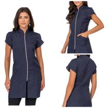 Jaleco Feminino Acinturado com Zíper Médico Esteticista Tulipa