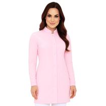 Jaleco Feminino Acinturado Gola Padre Oxford branco preto!!!