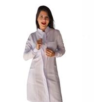 Jaleco Feminino Austrália Manga Longa Punho e Gola Padre - Bandar