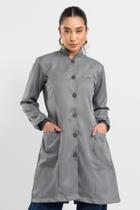 Jaleco Feminino Basic - Cinza - Dra Cherie Jaleco Feminino Basic - Cinza - Dra Cherie