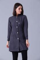 Jaleco Feminino com Punho e Gola de Padre - Namastê