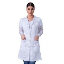Jaleco Feminino Gabardine com Renda - Namastê