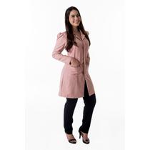 Jaleco Feminino Gabardine Rosé Manga Princesa Blanco Raro Jaleco Feminino Gabardine Rosé Manga Princesa Blanco Raro