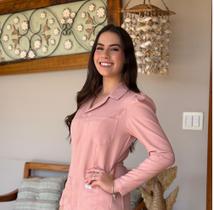 Jaleco Feminino Gabardine Rosé Manga Princesa Blanco Raro Jaleco Feminino Gabardine Rosé Manga Princesa Blanco Raro