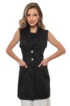 Jaleco Feminino Hope Colete Gabardine com elastano Preto Jaleco Feminino Hope Colete Gabardine com elastano Preto