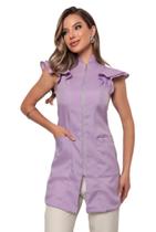 Jaleco Feminino Manga Curta Valentina Lilás