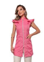 Jaleco Feminino Manga Curta Valentina Pink Jaleco Feminino Manga Curta Valentina Pink