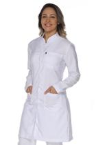 Jaleco feminino manga longa em algodão Jaleco feminino manga longa em algodão