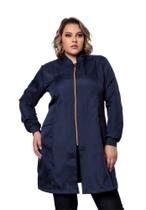 Jaleco Feminino Nice Plus Size Azul Marinho