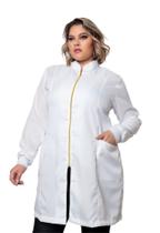 Jaleco Feminino Nice Plus Size Oxford Branco