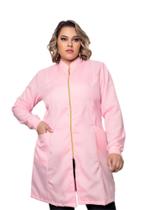Jaleco Feminino Nice Plus Size Oxford Rosa Jaleco Feminino Nice Plus Size Oxford Rosa