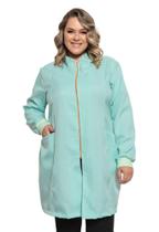 Jaleco Feminino Nice Plus Size Oxford Verde Claro