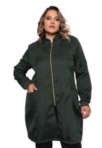 Jaleco Feminino Nice Plus Size Verde Oxford Musgo