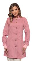 Jaleco Feminino Nude Oxford Acinturado Botão Bless Jaleco Feminino Nude Oxford Acinturado Botão Bless