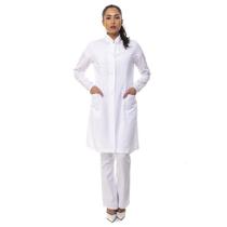 Jaleco feminino violeta city stretch branco Jaleco feminino violeta city stretch branco