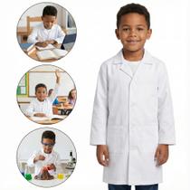 Jaleco Infantil Branco Escolar Uniforme Cientista Unissex Tamanho 6 Jaleco Infantil Branco Escolar Uniforme Cientista Unissex Tamanho 6
