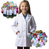 Jaleco Infantil com Manga Longa Unissex para Escola e Laboratório Tamanho 08 Jaleco Infantil com Manga Longa Unissex para Escola e Laboratório Tamanho 08