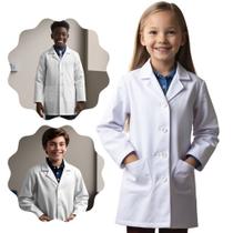 Jaleco Infantil Unissex para Aula de Laboratório com Bolsos Tamanho 10 Jaleco Infantil Unissex para Aula de Laboratório com Bolsos Tamanho 10