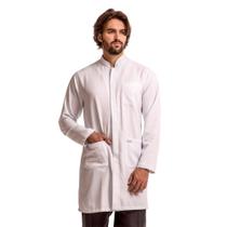 Jaleco masculino gola de padre gabardine manga longa Blanco Raro Jaleco masculino gola de padre gabardine manga longa Blanco Raro