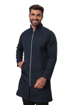 Jaleco Masculino Gola Padre e Zíper Viena Azul Marinho Jaleco Masculino Gola Padre e Zíper Viena Azul Marinho