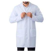 Jaleco Masculino Manga Longa Em Oxford Branco Preto Jaleco Masculino Manga Longa Em Oxford Branco Preto