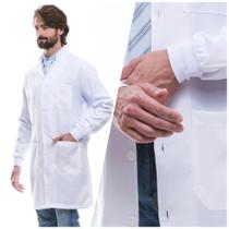 Jaleco Masculino Oxford Gola Padre e Punhos Branco Algarve Jaleco Masculino Oxford Gola Padre e Punhos Branco Algarve